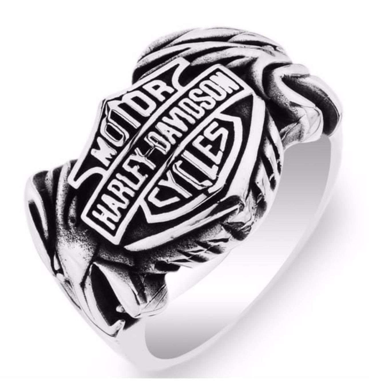 Silberner handgefertigter Harley-Davidson Ring 