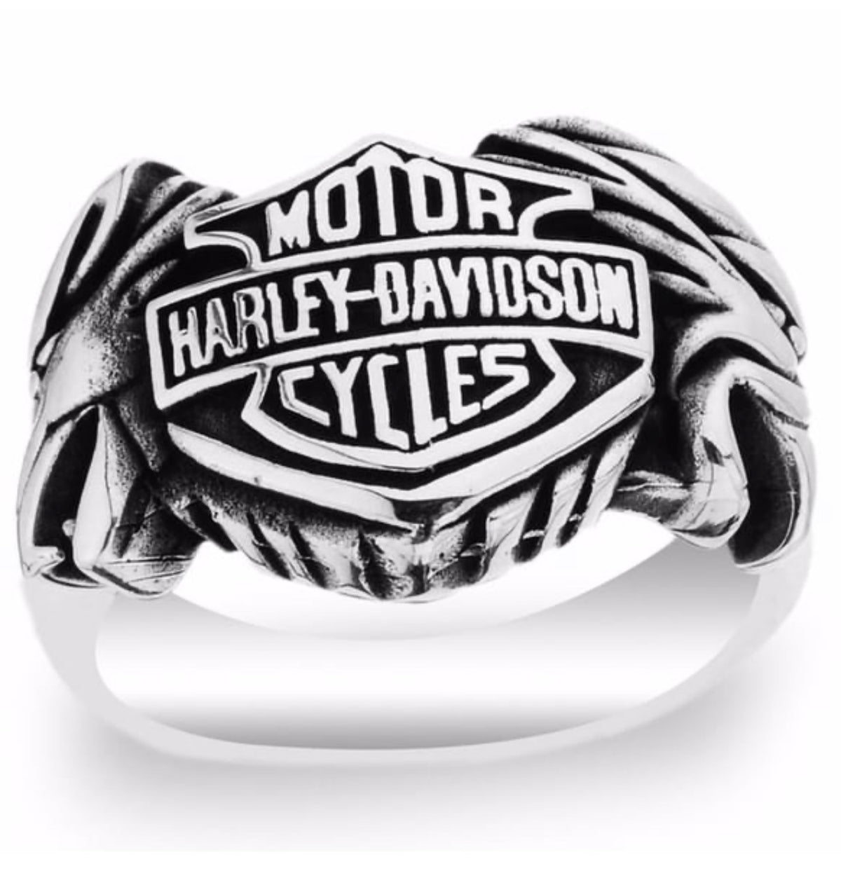 Silberner handgefertigter Harley-Davidson Ring 