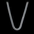 Men Handmade Solid Silver Curb Chain Oxized Necklace