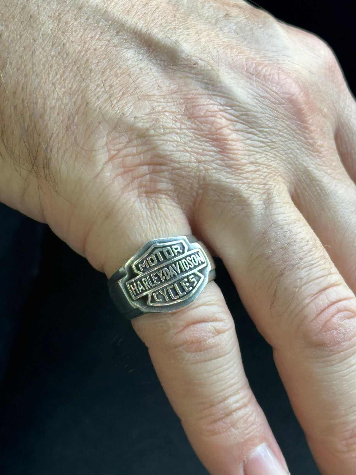 Silberner Harley-Davidson-Ring für Herren 