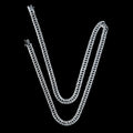 Men Handmade Solid Silver Curb Chain Oxized Necklace