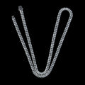 925 Sterling Silver Men Handmade Snake Popcorn Chain Necklace