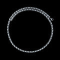 925 Sterling Silver Oxized Snake Chain Necklace