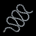925 Sterling Silver Oxized Snake Chain Necklace