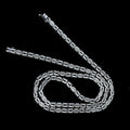 925 Silver 5MM Byzantine Engraved Chain Necklace