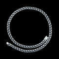 925 Sterling Silver Men 10MM Oxized Heavy Chain Necklace