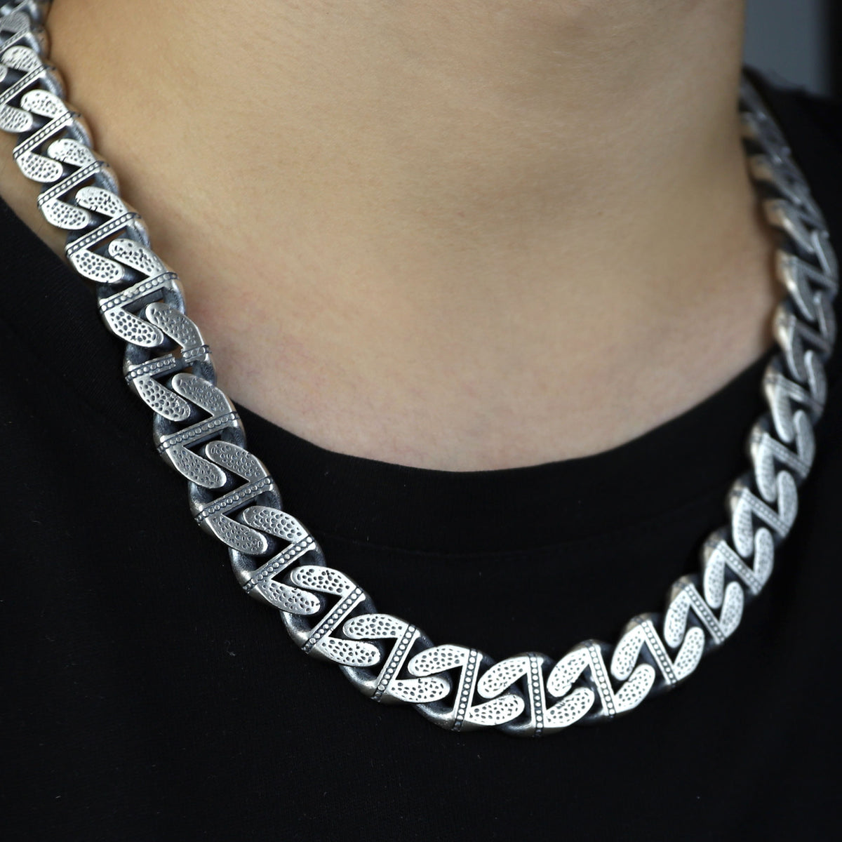925 Sterling Silver 12mm Heavy Cuban Curb Chain Necklace