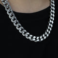 925 Sterling Silver 12mm Gothic Byzantine Chain Necklace for Men