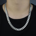 925 Sterling Silver 10mm Handmade Cuban Curb Chain Necklace for Men