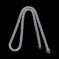 Men Handmade Popcorn Snake Emerald Gemstone Chain Necklace