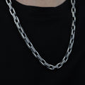 925 Sterling Silver Oxidized Gothic Chain Necklace for Men