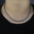 925 Sterling Silver 5mm Oxidized Chain Necklace for Men