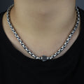 925 Sterling Silver 5mm Oxidized Chain Necklace for Men