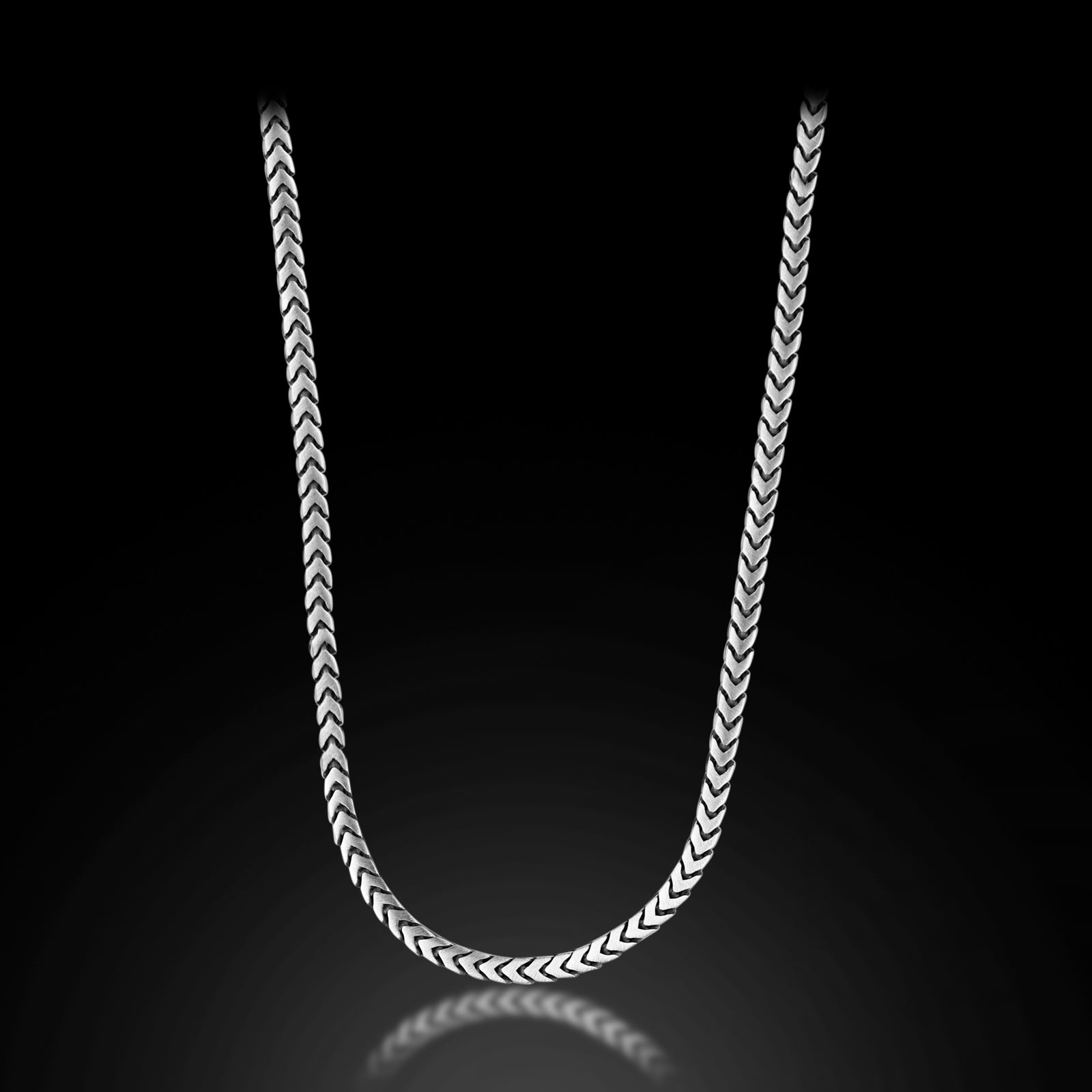 Men 925 Silver Handmade 5mm Franco Chain Necklace