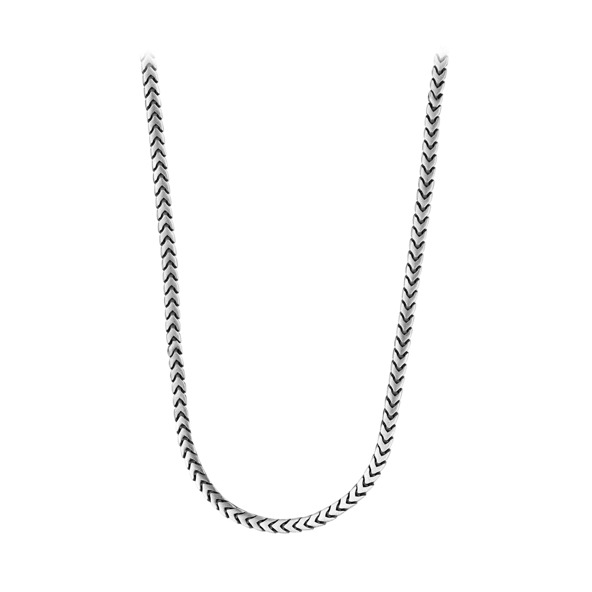 Men 925 Silver Handmade 5mm Franco Chain Necklace