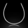 925 Sterling Silver Men Handmade Snake Popcorn Chain Necklace