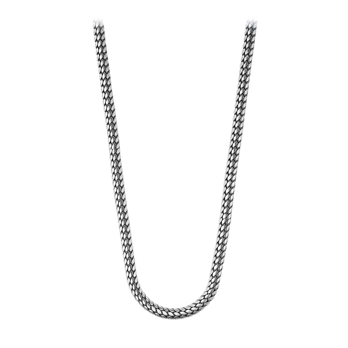 Men Handmade Popcorn Snake Emerald Gemstone Chain Necklace