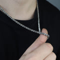 Men Handmade Byzantine Onyx Engraved King Chain Necklace