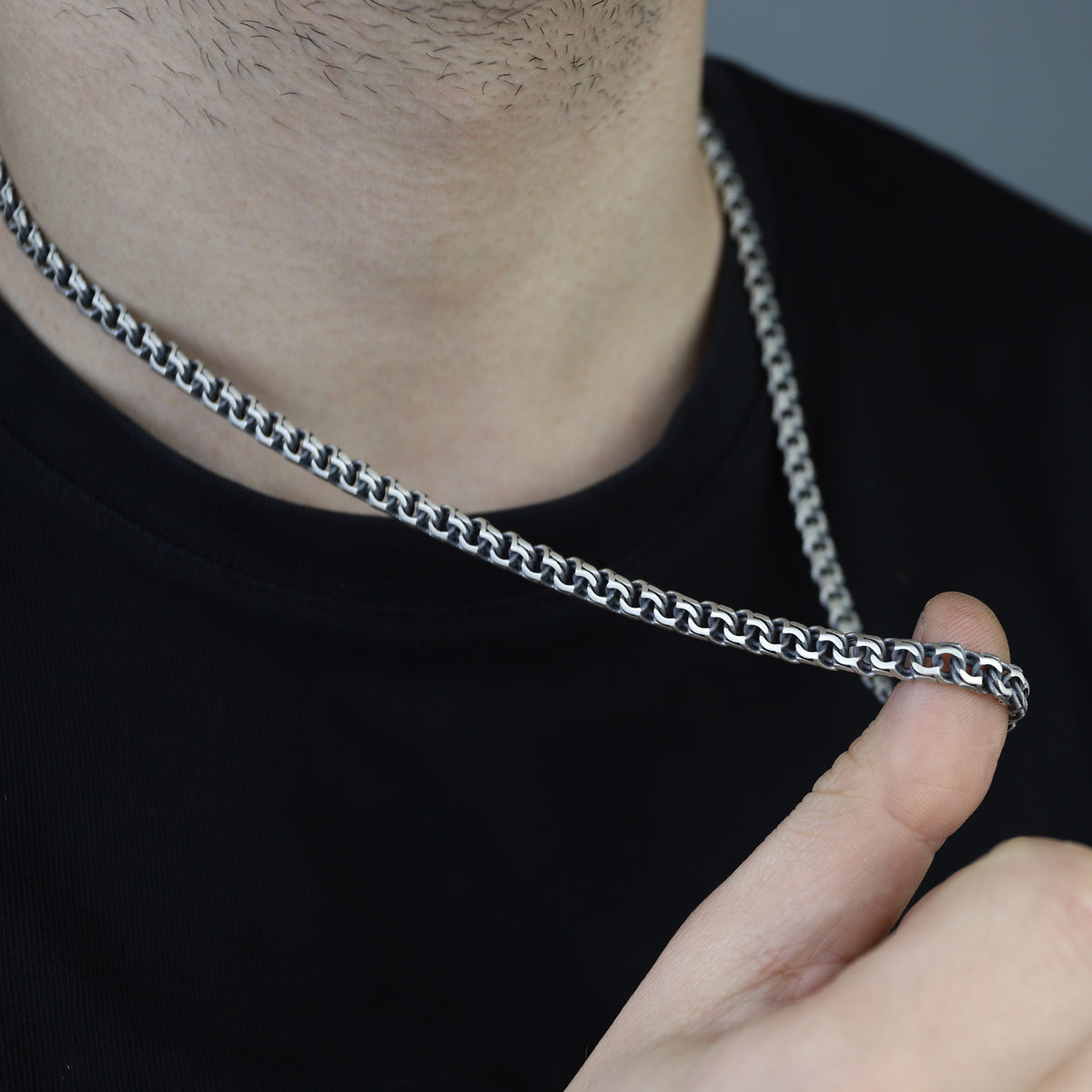 Men Handmade Biker Curb Chain Heavy Chain Necklace