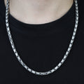 925 Sterling Silver Oxized Snake Chain Necklace