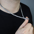 925 Sterling Silver Oxized Snake Chain Necklace