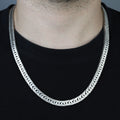 925 Solid Silver 10mm Heavy Franco Chain Necklace