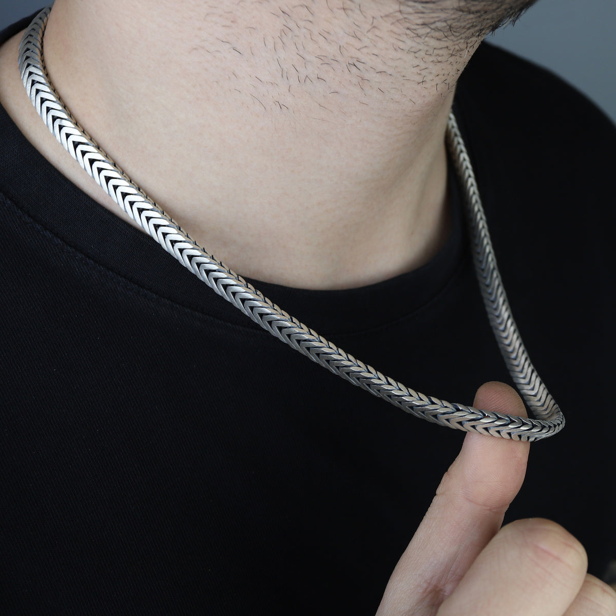 925 Solid Silver 10mm Heavy Franco Chain Necklace