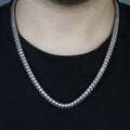 Men Handmade Popcorn Snake Emerald Gemstone Chain Necklace