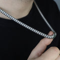 Men Handmade Popcorn Snake Emerald Gemstone Chain Necklace