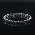 925 Silver Black Onyx Chain Bracelet, Solid Vintage Chain Bracelet, Gothic Chain Bracelet, Men Solid Sterling Silver Chain