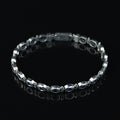 925 Silver Sapphire Stone Chain Bracelet, Men Blue Stone Bracelet, Vintage Chain Bracelet, Byzantine Bracelet, Curb Chain Bracelet