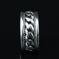 Sterling Silver Cuban Link Ring, 10MM Curb Band Ring, Statement Band Ring, Chain Model Ring, Promise Ring, Solid Silver, Unisex Ring