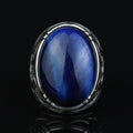 Silver Blue Tiger Eye Stone Ring, Men Handmade Tiger Eye Ring , Handmade Silver Ring, Ottoman Style Ring, 925K Sterling Silver Ring