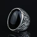 Men Silver Onyx Signet Ring, Engraved Onyx Oval Ring, Onyx Large Ring, Pinky Men Ring, Onyx Statement Ring, Gift For Men, Mens Gift