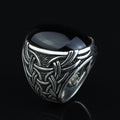 Men Silver Onyx Signet Ring, Engraved Onyx Oval Ring, Onyx Large Ring, Pinky Men Ring, Onyx Statement Ring, Gift For Men, Mens Gift