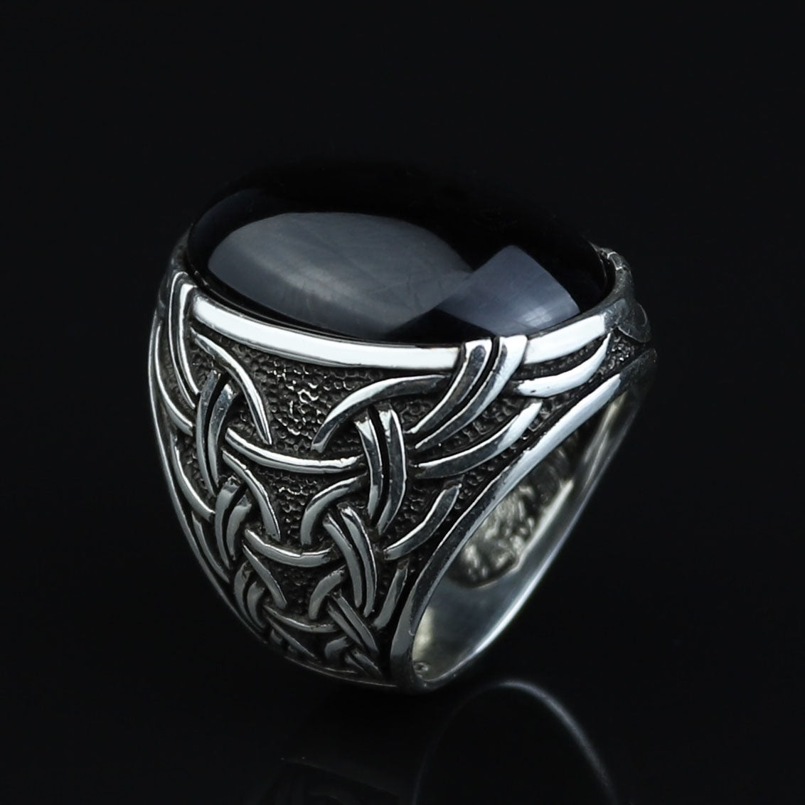 Men Silver Onyx Signet Ring, Engraved Onyx Oval Ring, Onyx Large Ring, Pinky Men Ring, Onyx Statement Ring, Gift For Men, Mens Gift