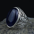 Silver Blue Tiger Eye Stone Ring, Men Handmade Tiger Eye Ring , Handmade Silver Ring, Ottoman Style Ring, 925K Sterling Silver Ring