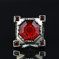 925 Sterling Silver Men Ruby Gemstone Handmade King Solomon Signet Ring