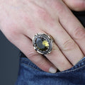925 Sterling silver Men Handmade Engraved Zultanite Gemstone Ring