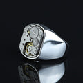 925 Sterling Silver Handmade Watch Mechanism Ring