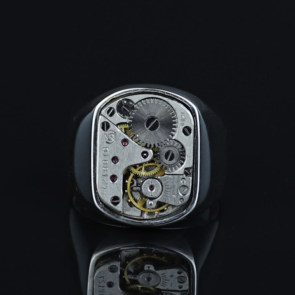 925 Sterling Silver Handmade Watch Mechanism Ring