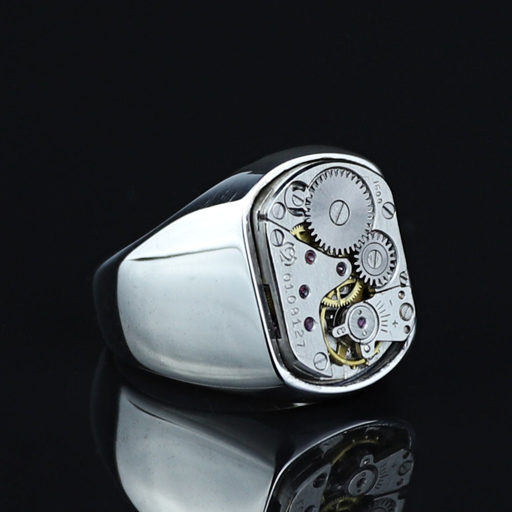 925 Sterling Silver Handmade Watch Mechanism Ring