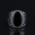 925K Sterling Silver Men Onyx Gemstone Handmade Ring