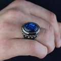925 Sterling Silver Handmade Abalone Pearl Gemstone Ring