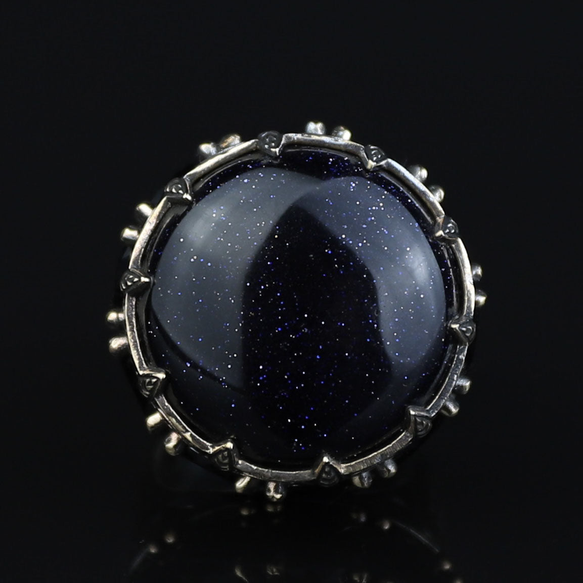 Large Star Stone Ring, Solomon Signet Men Silver Natural Large Black Star Gems Ring , Men BİG Ring, Ottoman Jewelry Ring