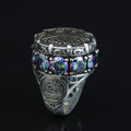 Silver Handmade Silver Seal Of Solomon Ring Large Solomon Signet Ring, King Solomon Ring