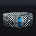 925 Sterling Silver Knitted Turquoise Gemstone Bracelet