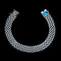 925 Sterling Silver Knitted Turquoise Gemstone Bracelet