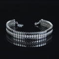 925 Sterling Silver Diamond Gemstone Men Elegant Bracelet