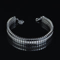 925 Sterling Silver Diamond Gemstone Men Elegant Bracelet